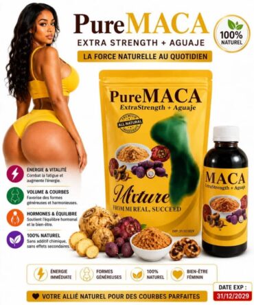 Poudre de macca + sirop Formule Prise de Poids & Formes